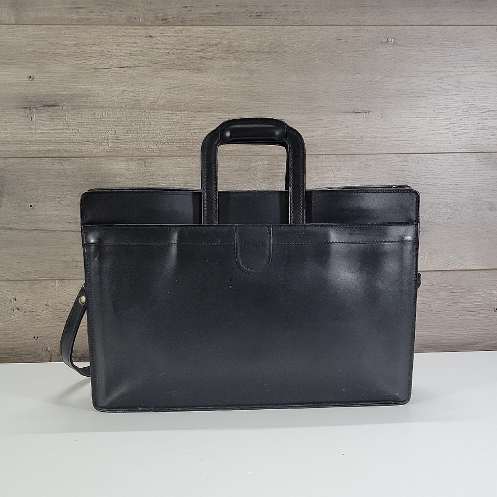 Vintage Hartmann Black Leather Briefcase
